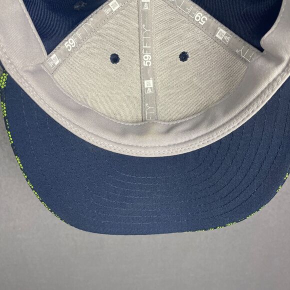 Seattle Seahawks Hat Men's 7.5 New Era 6-Panel Baseball Navy Green Football NFL - Picture 9 of 13